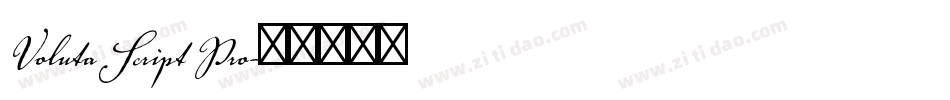 Voluta Script Pro字体转换